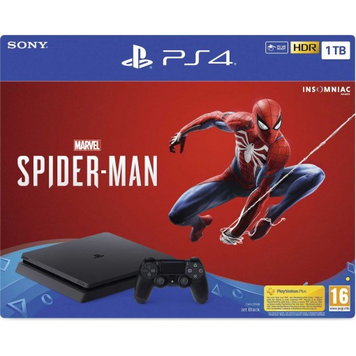 Console Playstation 4 Slim 1TB Black + Marvel’s Spider-Man